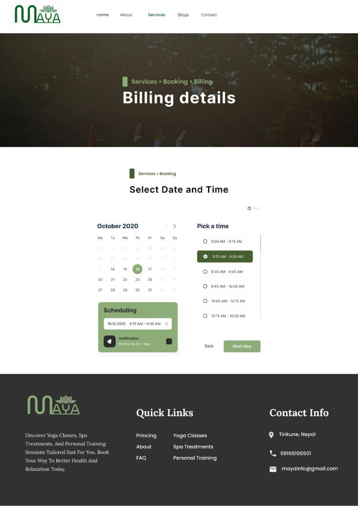 Booking System Example
