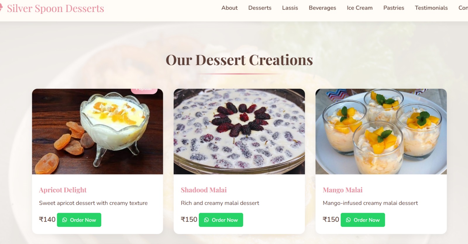 S.S Deserts - Sweet Treats